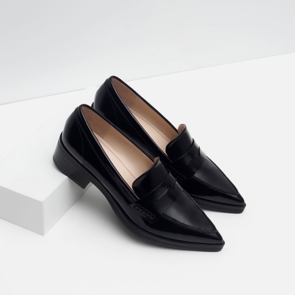 Zara Pointed Toe Loafer flats Box included